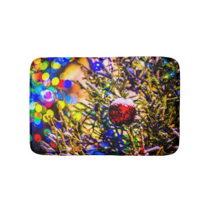 Weihnachtsball Rot Badematte