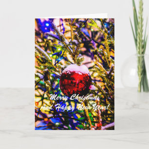 Weihnachtsball Rot Feiertagskarte