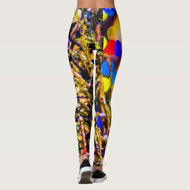 Weihnachtsball Rot Leggings (Rückseite)
