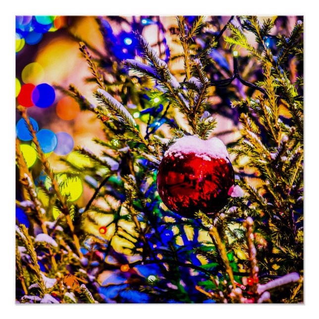 Weihnachtsball Rot Poster (Vorderseite)