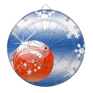 Weihnachtsball Schneeflocken Dartscheibe