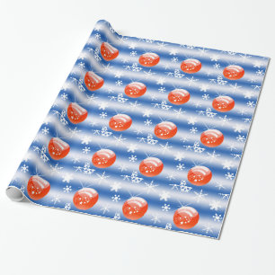 Weihnachtsball Schneeflocken Geschenkpapier