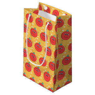 Weihnachtsball-Smiley-Retro-Cartozeichner Kleine Geschenktüte