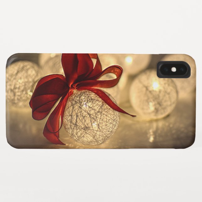 Weihnachtsball und Bow Case-Mate iPhone Hülle (Rückseite (Horizontal))