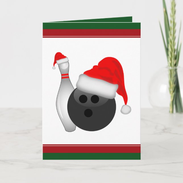 Weihnachtsball und Button Feiertagskarte (Vorderseite)