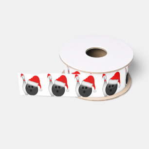 Weihnachtsball und Button Ripsband