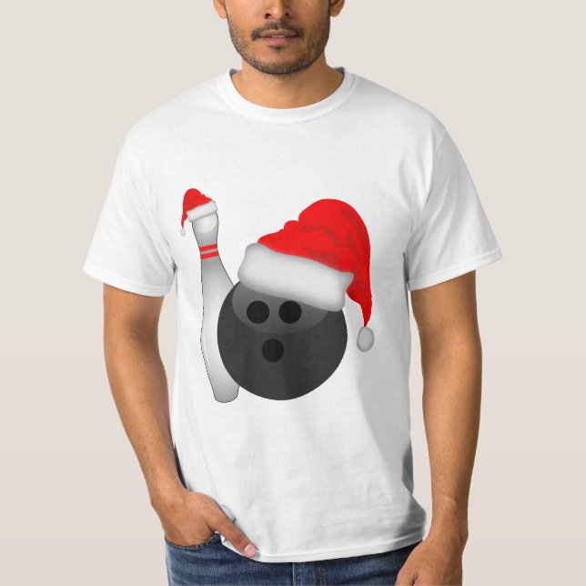 Weihnachtsball und Button T-Shirt (Vorderseite)
