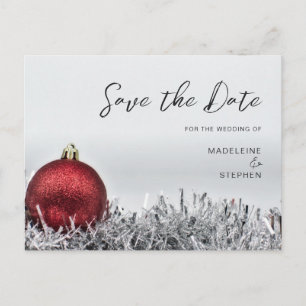Weihnachtsball und Silbergarten Save the Date Postkarte