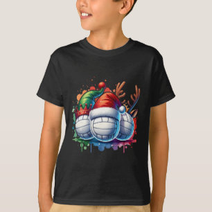 Weihnachtsball-Volleyball-Spieler T-Shirt