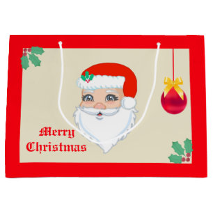 Weihnachtsball & Weihnachtsmann Große Geschenktüte
