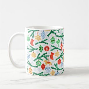 Weihnachtsbällchen, Dekorationen nahtlos Kaffeetasse