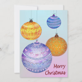 Weihnachtsbällchen Feiertagskarte