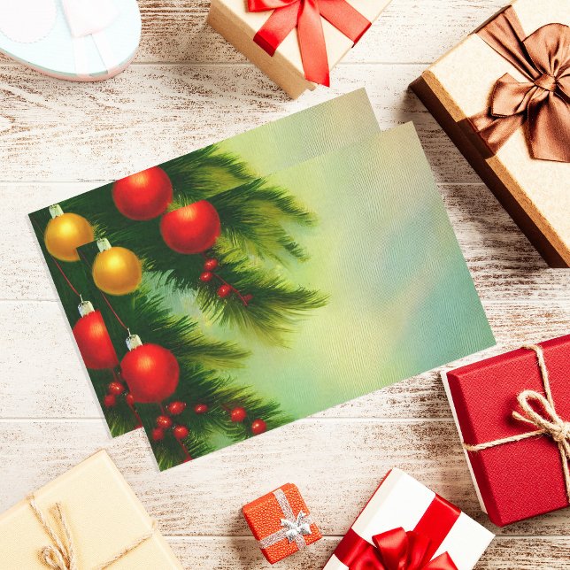 Weihnachtsbälle aus dem 19. Jahrhundert an Kiefern Seidenpapier (Von Creator hochgeladen)