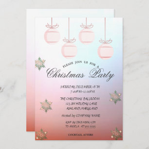 Weihnachtsbälle, buntes Weihnachtsfest im Unterneh Einladung