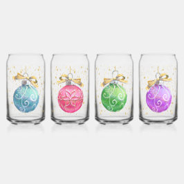 Weihnachtsbälle/Confetti | Kann Set 4 Dosenglas