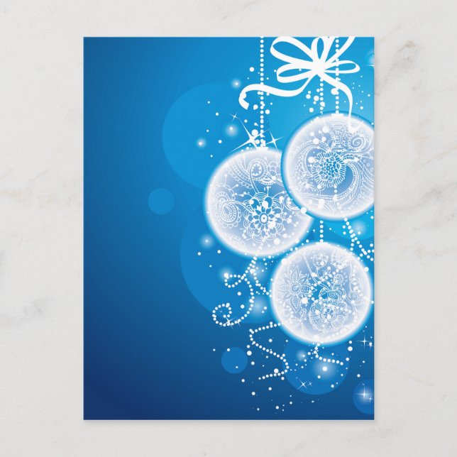 Weihnachtsbälle Feiertagspostkarte (Vorderseite)
