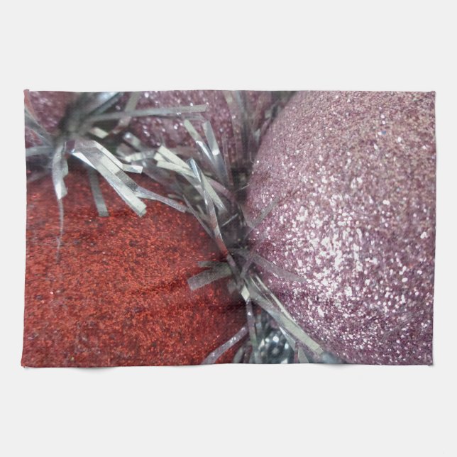 Weihnachtsbälle Geschirrtuch (Horizontal)