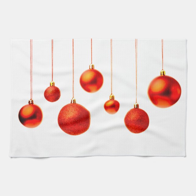 Weihnachtsbälle Geschirrtuch (Horizontal)