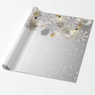 Weihnachtsbälle,Lichterketten,Schneeflocken,Feiert Geschenkpapier