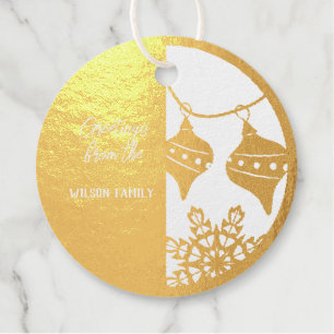 Weihnachtsbälle mit Gold Fohlen Geschenkanhänger