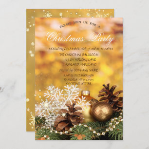 Weihnachtsbälle Schneeflocken Pine Conn Weihnachte Einladung