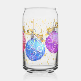 Weihnachtsbälle und Confetti-Glas Dosenglas