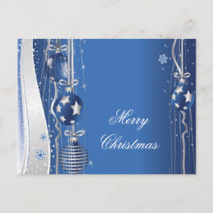 Weihnachtsbälle und Ribbons Postkarte