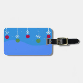 Weihnachtsbälle und Schneeflocken Gepäckanhänger