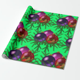 Weihnachtsbälle Wrackpapier Geschenkpapier