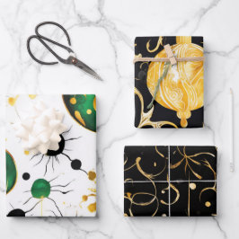 Weihnachtsbälle zum Feiern Geschenkpapier Set