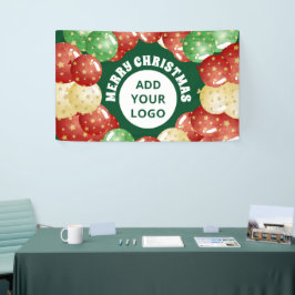 Weihnachtsballons Custom Company Party Green Banner