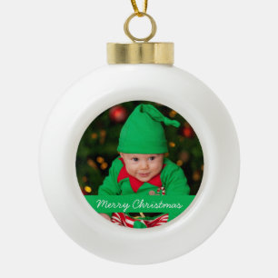 Weihnachtsballschmuck mit Baby Keramik Kugel-Ornament