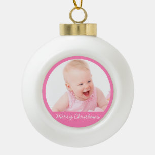 Weihnachtsballschmuck mit Baby Keramik Kugel-Ornament
