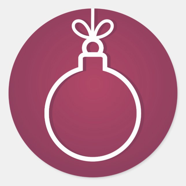 Weihnachtsballsticker. Ort für Text. Runder Aufkleber (Vorderseite)
