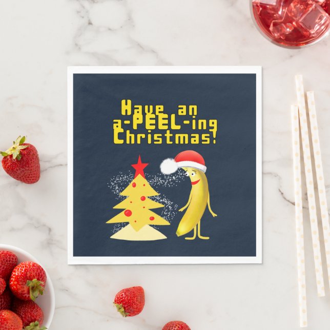 Weihnachtsbanane Serviette (Beispiel)
