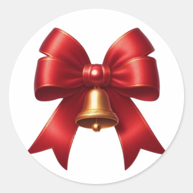 Weihnachtsband-Aufkleber Runder Aufkleber (Vorderseite)