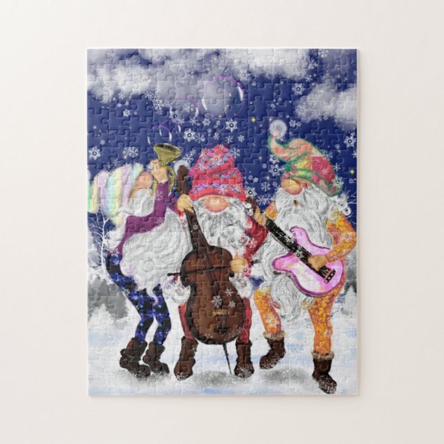 Weihnachtsband - Happy Song - Party - Spaß Puzzle (Vertikal)