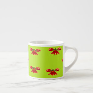 Weihnachtsband in leuchtgrün espressotasse