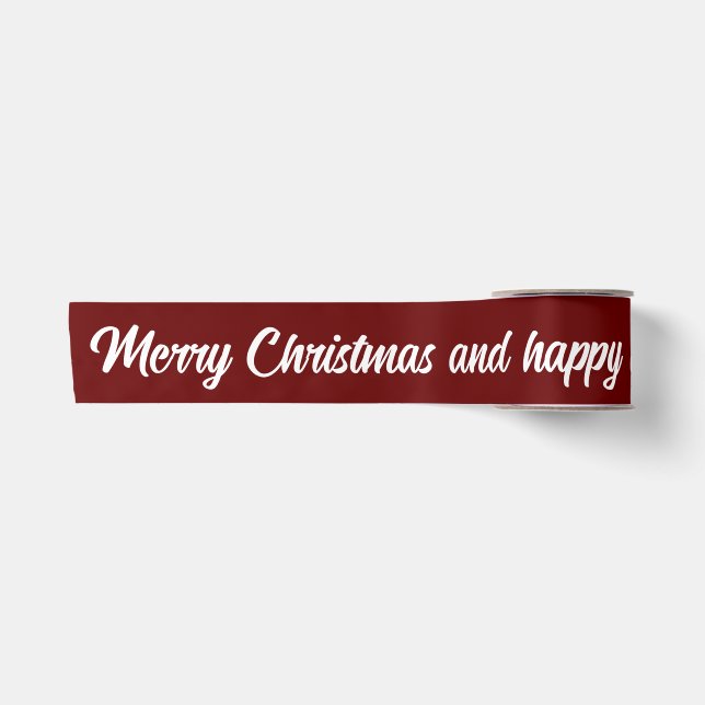 Weihnachtsband und Silvester Satinband (Vorderseite)