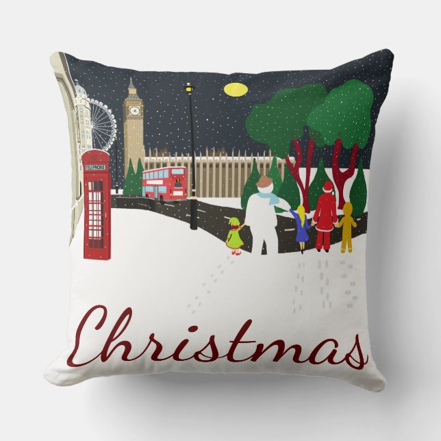 Weihnachtsbande in London Cushion Kissen (Vorderseite)