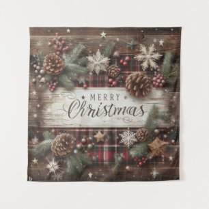 Weihnachtsbände Wandteppich