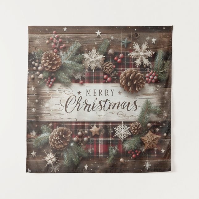 Weihnachtsbände Wandteppich (Vorderseite)