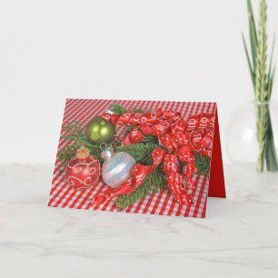 Weihnachtsbänder und -schmuck feiertagskarte