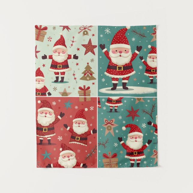 Weihnachtsbänder Wandteppich (Vorderseite)