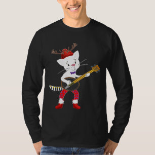 Weihnachtsbanjo Musical Katzen Weihnachten Weihnac T-Shirt