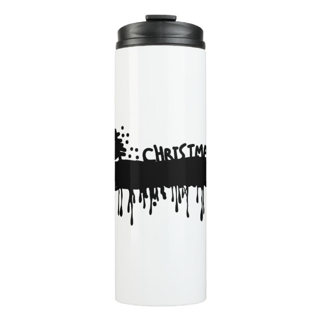 Weihnachtsbanner Thermosbecher (Vorderseite)