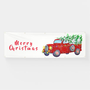Weihnachtsbannerweihnachtslandschaft und Baum Banner