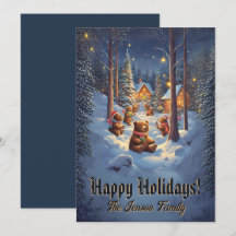 Weihnachtsbär 13, Happy Holidays, Weihnachtskarte