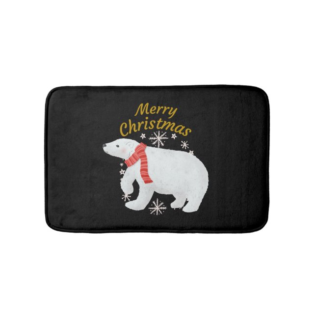 Weihnachtsbär Badematte (Vorderseite)