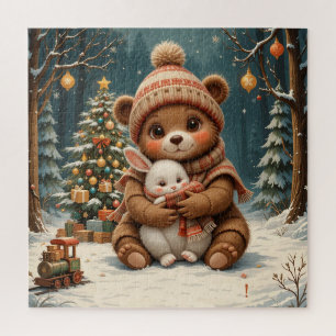 🌸 Weihnachtsbär Cozy Glow Home Stil 🌸 Puzzle